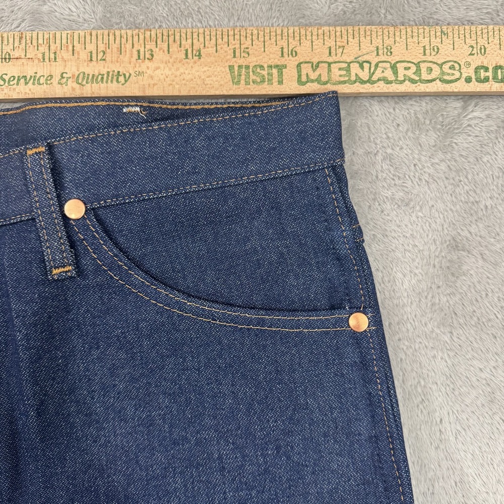 Wrangler Cowboy Cut Slim Fit Jeans Mens 34x30 Dark Wash Indigo 936DEN Denim NWT - Picture 12 of 16